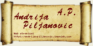 Andrija Piljanović vizit kartica